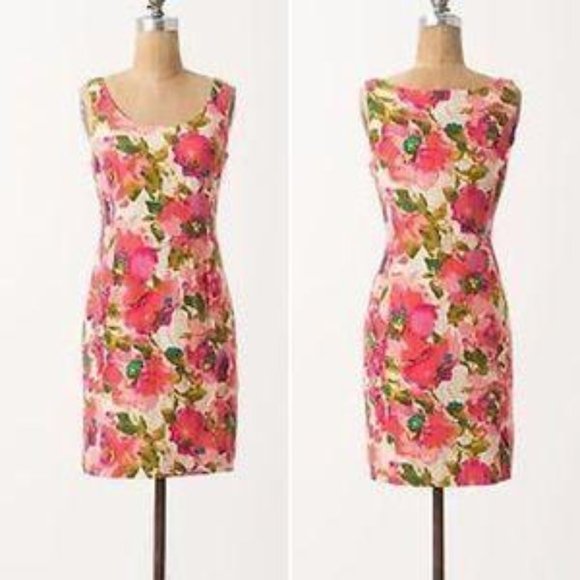 Anthropologie Dresses & Skirts - Postmark blushing olena linen blend sheath dress